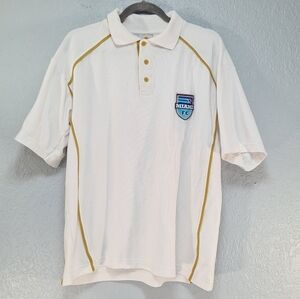 Miami FC Polo Shirt Soccer Futbol Logo White Cotton Men's Size XL